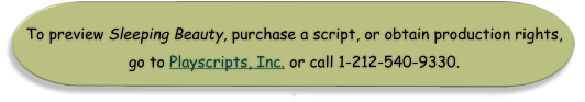 To preview Sleeping Beauty, purchase a script, or obtain production rights,  go to Playscripts, Inc. or call 1-212-540-9330.  .